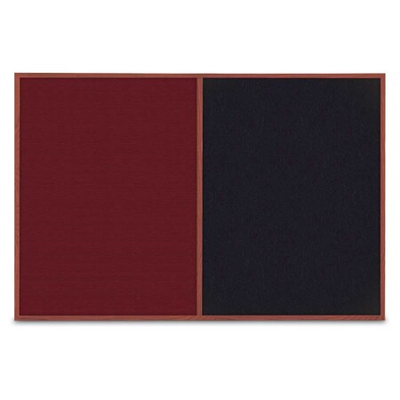 United Visual Products Slim Style Indoor Enclosed Corkboard, 42 UVRDS42SBH-BLACK-FORBO